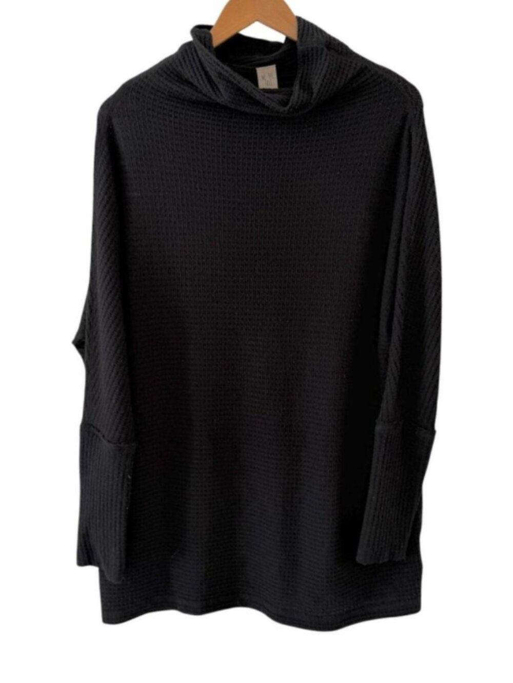 We The Free Oversized Cowl Neck Long Sleeve Waffle Knit Tunic Top Dress XS/S